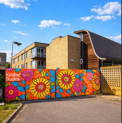 Kindred Studios building — home of Aura Framing